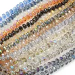 Transparent Electroplate Glass Beads Strands
