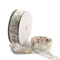 20 Yards Flower Printed Polyester Ribbon