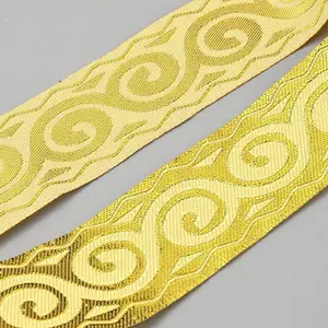 Ethnic Style Polyester Jacquard Flower Ribbon