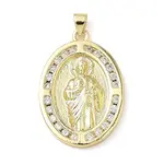 Brass Micro Pave Cubic Zirconia Pendants