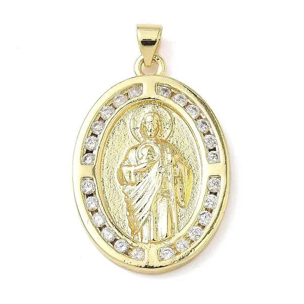 Brass Micro Pave Cubic Zirconia Pendants