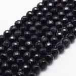 Synthetic Blue Goldstone Beads Strands