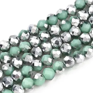 Electroplate Opaque Glass Beads Strands