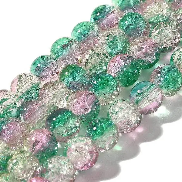 Crackle Glass Beads Strands