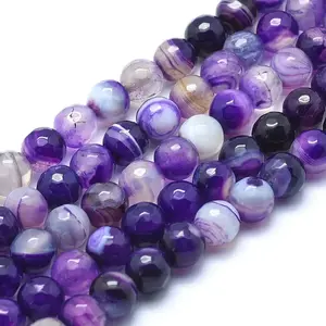 Natural Striped Agate/Banded Agate Beads