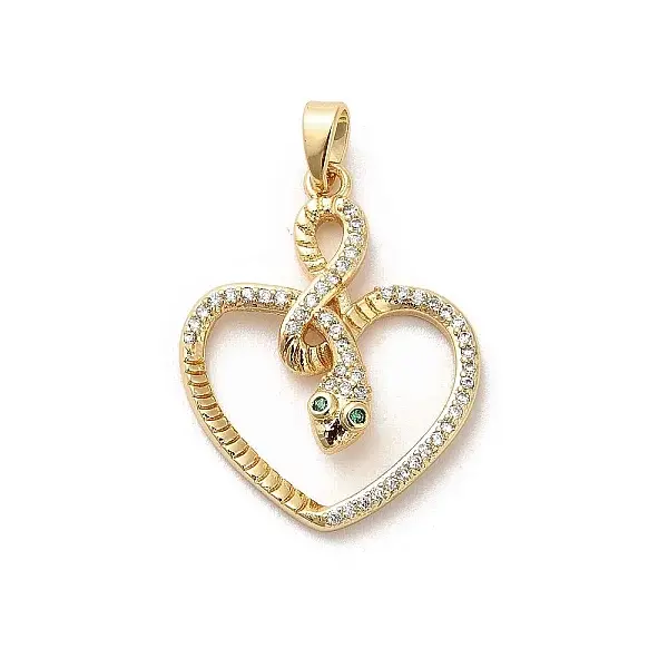Brass Micro Pave Cubic Zirconia Pendants