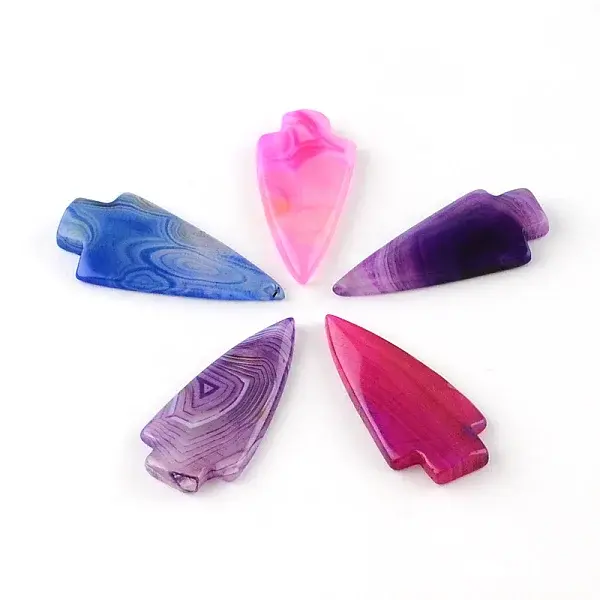 Arrow Head Dyed Natural Agate Cabochons