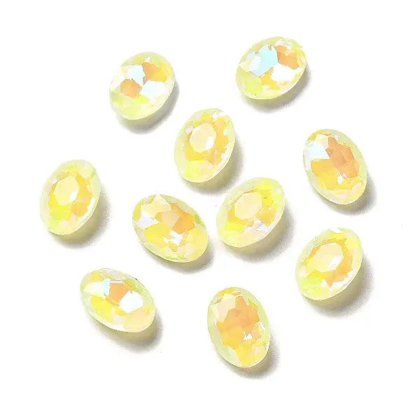 Mocha Fluorescent Style Glass Rhinestone Cabochons