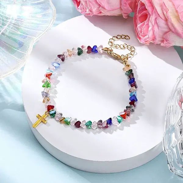 Alloy Cross Charm Bracelets