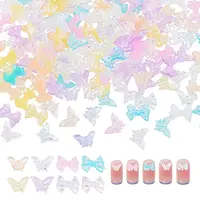 400Pcs 4 Styles Opaque & Transparent Resin Cabochons
