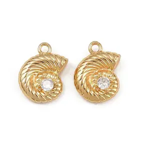 Brass Micro Pave Cubic Zirconia Pendants