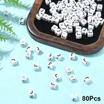 Acrylic Horizontal Hole Letter Beads