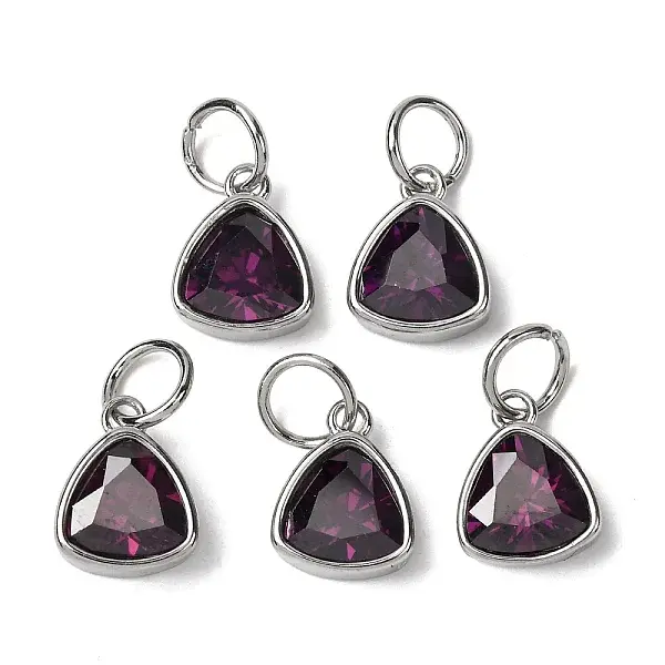 304 Stainless Steel Cubic Zirconia Pendant