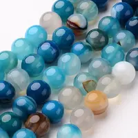 Natural Striped Agate/Banded Agate Beads Strands