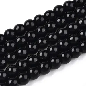 Opaque Solid Color Glass Beads Strands