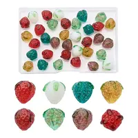 35Pcs 7 Style Handamde Bumpy Lampwork Beads