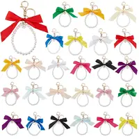 26Pcs Acrylic & Polyester Bowknot & Alloy Enamel Pendant Decoration