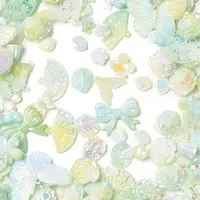 Rainbow Iridescent Plating Acrylic Beads