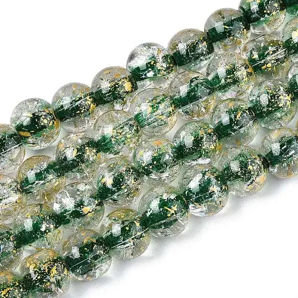 Crackle Transparent Glass Beads Strands