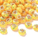 Transparent Resin Rondelle European Beads