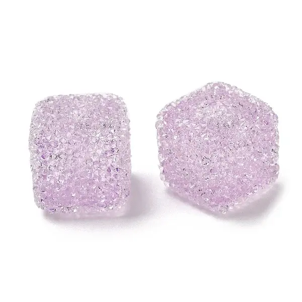 Drusy Cube Resin Rhinestone Beads