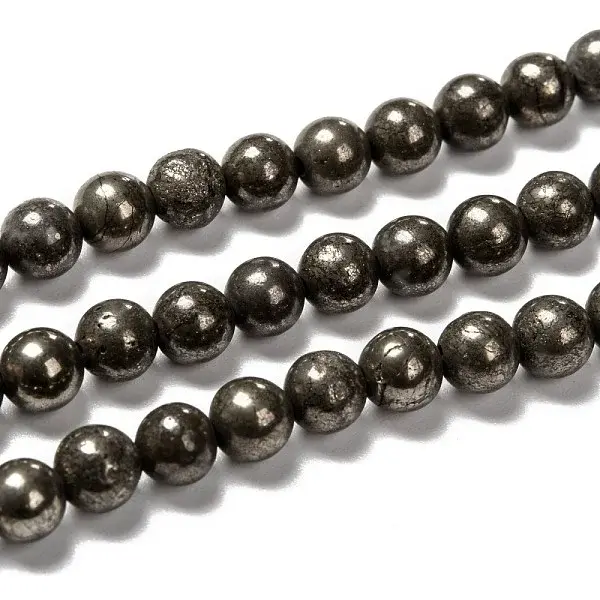 Natural Pyrite Beads Strands