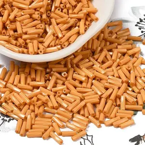 Baking Painted Glass Twist Bugle Beads