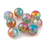 UV Plating Rainbow Iridescent Acrylic Crackl Beads