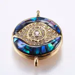 Brass Micro Pave Cubic Zirconia Links