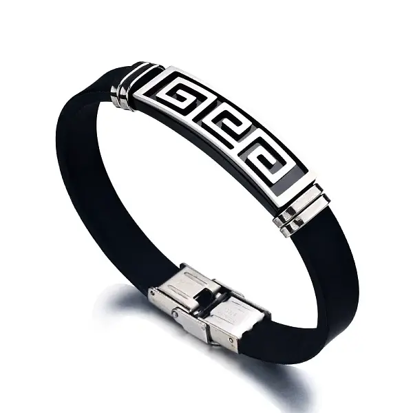 Stainless Steel Greek Pattern Bracelet
