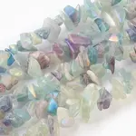Natural Electroplated Fluorite Beads Strands