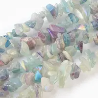Natural Electroplated Fluorite Beads Strands