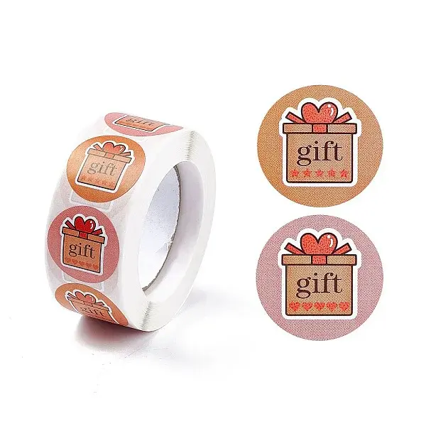 2 Colors Paper Gift Sticker Rolls