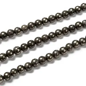 Natural Pyrite Beads Strands