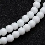 Opaque Color Glass Round Bead Strands