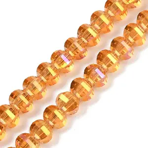 Electroplate Transparent Glass Beads Strands