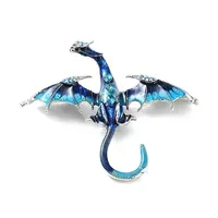 Dragon Alloy Rhinestone Brooches