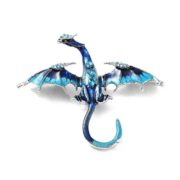 Dragon Alloy Rhinestone Brooches