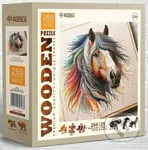Dřevěné puzzle Jemný kůň (250 dílků) - puzzle z kategorie Zvířata
