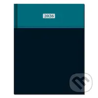 Manager diár MILANO 2026 (tyrkysovo-čierny) (12-mesačný, A4, stĺpcový)