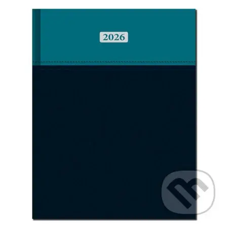 Manager diár MILANO 2026 (tyrkysovo-čierny) (12-mesačný, A4, stĺpcový)