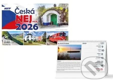Stolní kalendář Česká nej 2026