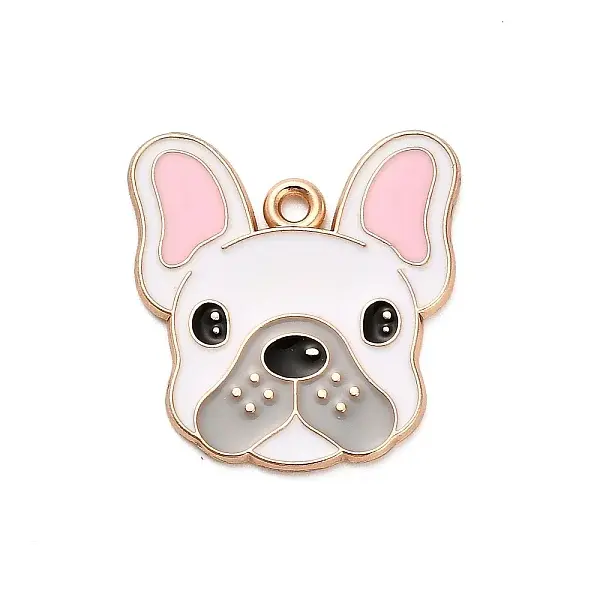 Animal Puppy Alloy Enamel Pendants