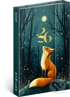 NOTIQUE Týždenný magnetický diár Líška 2026 (horizontálny, magnetické zatváranie)