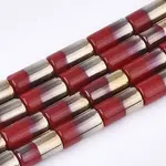 Half Electroplate Opaque Glass Beads Strands