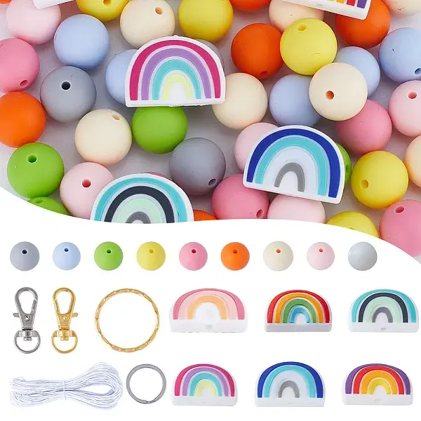 DIY Rainbow Keychain Making Kit