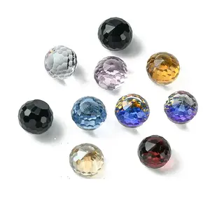 Faceted Round Glass Cabochons