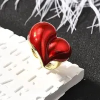 Brass Enamel Cuff Rings for Women