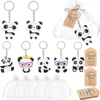 PVC Plastic Panda Keychain