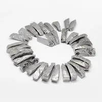 Electroplated Natural & Dyed Agate Bead Strands